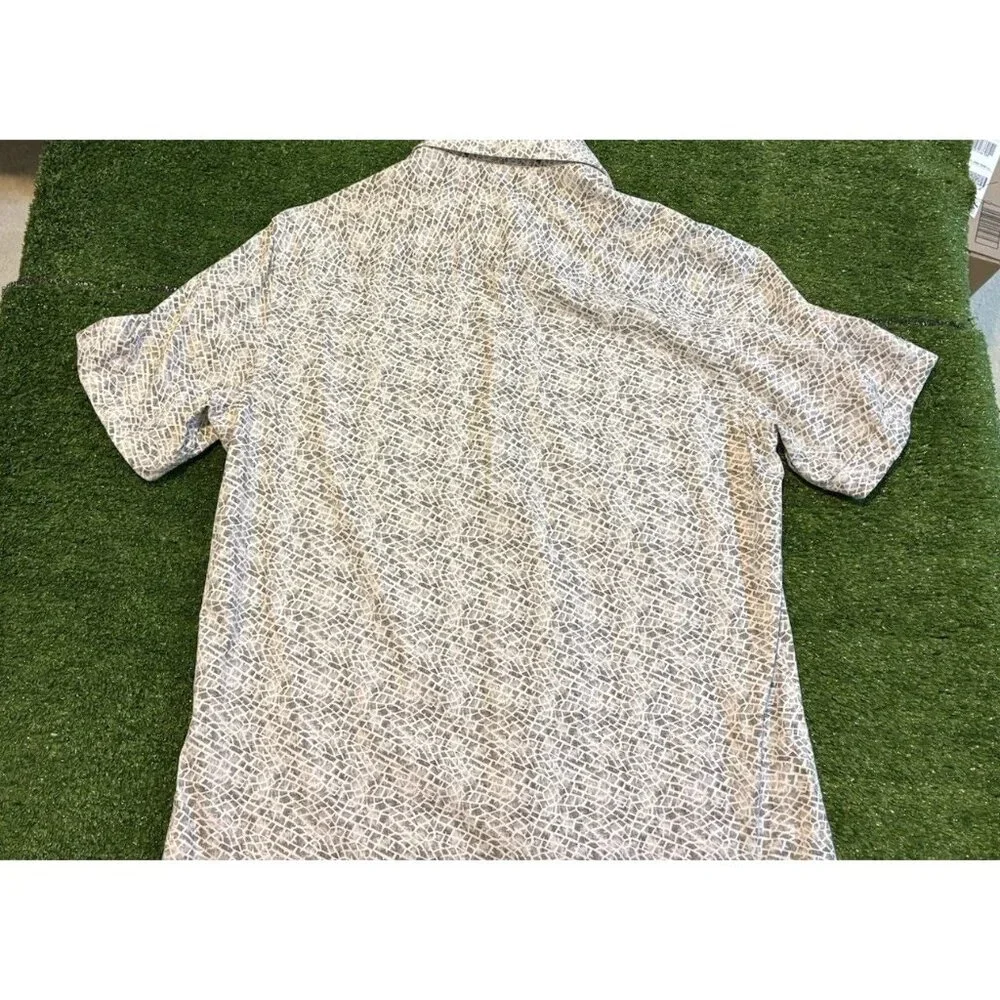 Bugatchi shirt mens medium white black ooohcotton tech lighweight pockets 46 - Picture 7 of 10